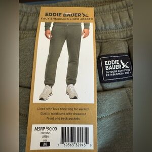 Eddie Bauer Men’s Faux Shearling Lined Jogger Medium